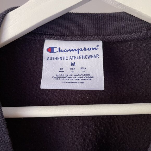 Men's CHAMPION Navy Blue CLEMSON Tigers Pullover Sweatshirt Embroidered Medium M - Picture 2 of 4